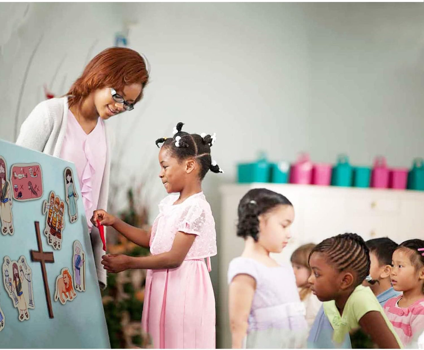 CHEFAN 4 Pack Felt Board Bible Stories Set, Flannel Board Stories Elijah and The Widow|Samson and Delilah|Joshua and The Battle of Jericho|Tower of Babel, Precut Flannel Graph Bible Toys for Kids…