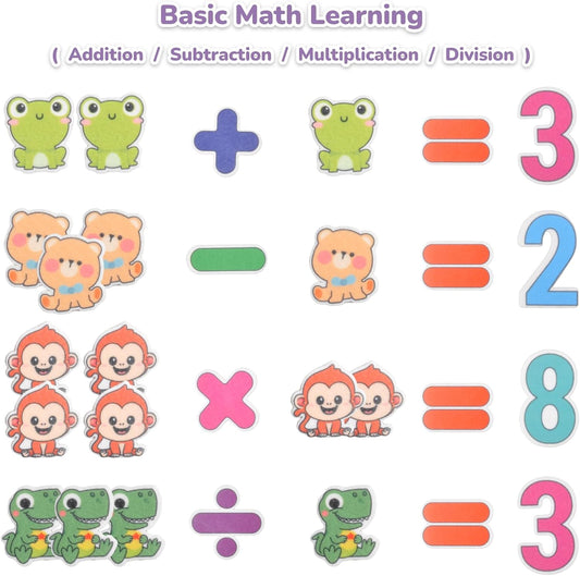CHEFAN Felt Ten-Frame Set Math Manipulative Counter for Elementary, Numbers Learning Counting Toy for Kids, Montoessori Math Educational Game, 2 Ten Frames & 162PCS for Kindergarten, 3+ Years Old