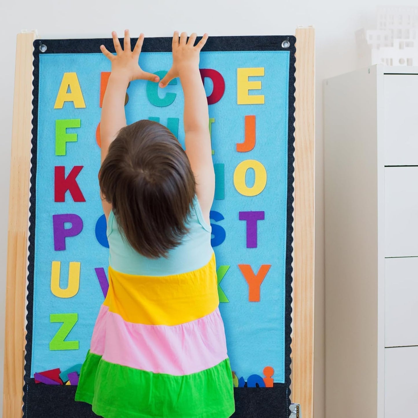 CHEFAN Felt Letters Alphabet for Kids, Felt Board Letter Pieces, Flannel Board Pieces, Precut Felt Story Pieces, 104 Pieces ABC Upper Lowercase Letters for Preschool Homeschool Learning