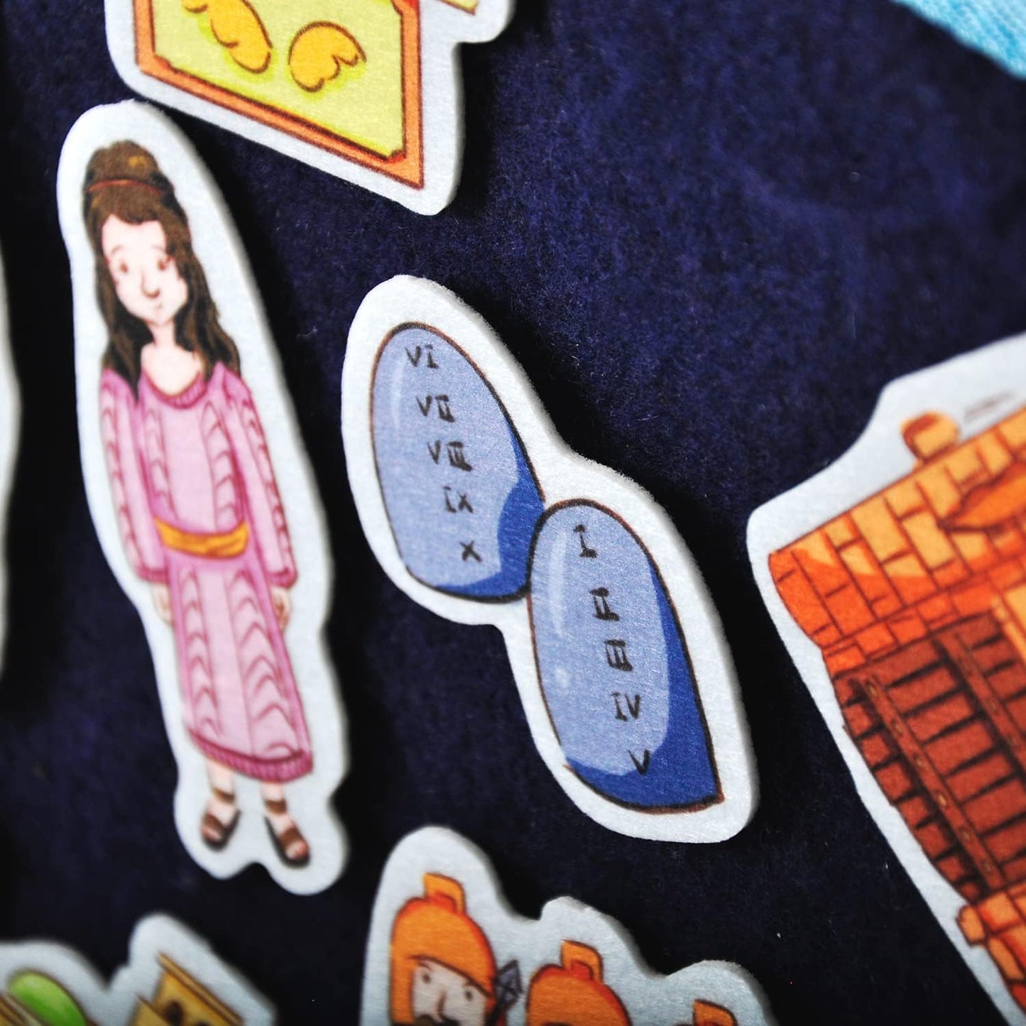 CHEFAN 4 Pack Felt Board Bible Stories Set, Flannel Board Stories Elijah and The Widow|Samson and Delilah|Joshua and The Battle of Jericho|Tower of Babel, Precut Flannel Graph Bible Toys for Kids…