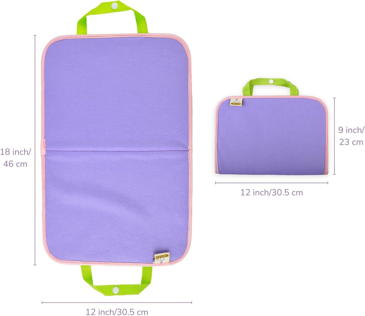 CHEFAN 2 Pack Felt Bag for Felt Figures, 2 Pack Portable Felt Board for Kids, Travel Felt Storyboard, Preschool Felt Stories Activities Play Kits, Board Only, Blue&Purple