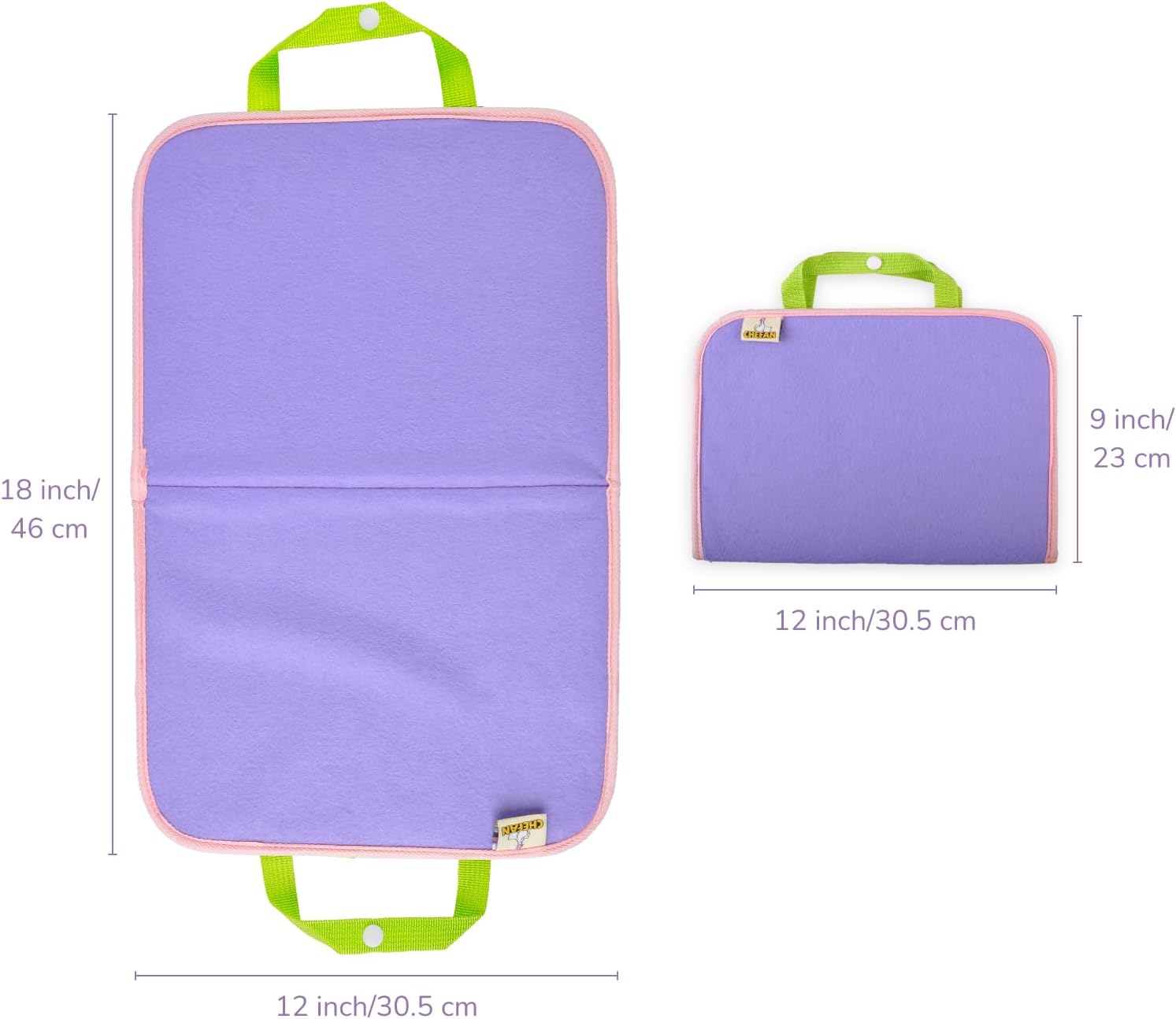 CHEFAN 2 Pack Felt Bag for Felt Figures, 2 Pack Portable Felt Board for Kids, Travel Felt Storyboard, Preschool Felt Stories Activities Play Kits, Board Only, Blue&Purple