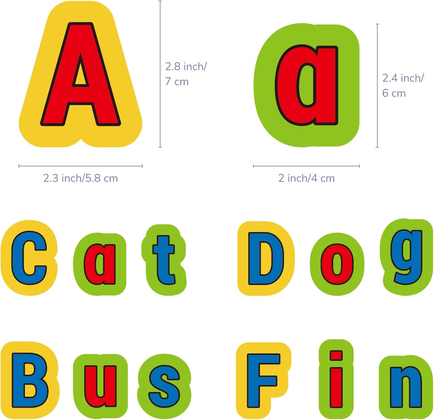 CHEFAN Felt Alphabets Letters,ABC Learning Toys,26 Lowercase & 26 Uppercase Letters Spelling Learning Toys Games for Preschool,Educational Kindergarten Learning Activities 3+ Years Old