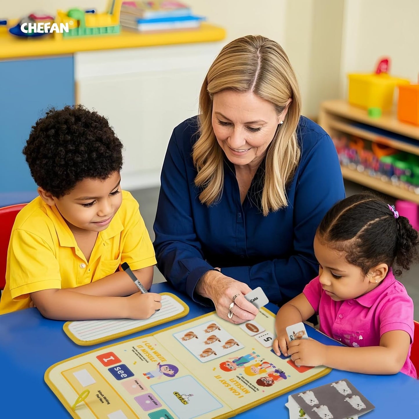 CHEFAN Sentence Building for Kids,Speech Therapy Learn to Read,Sight Word Games,Sentence Building Games Special Education for Preschool Kindergarten Classroom