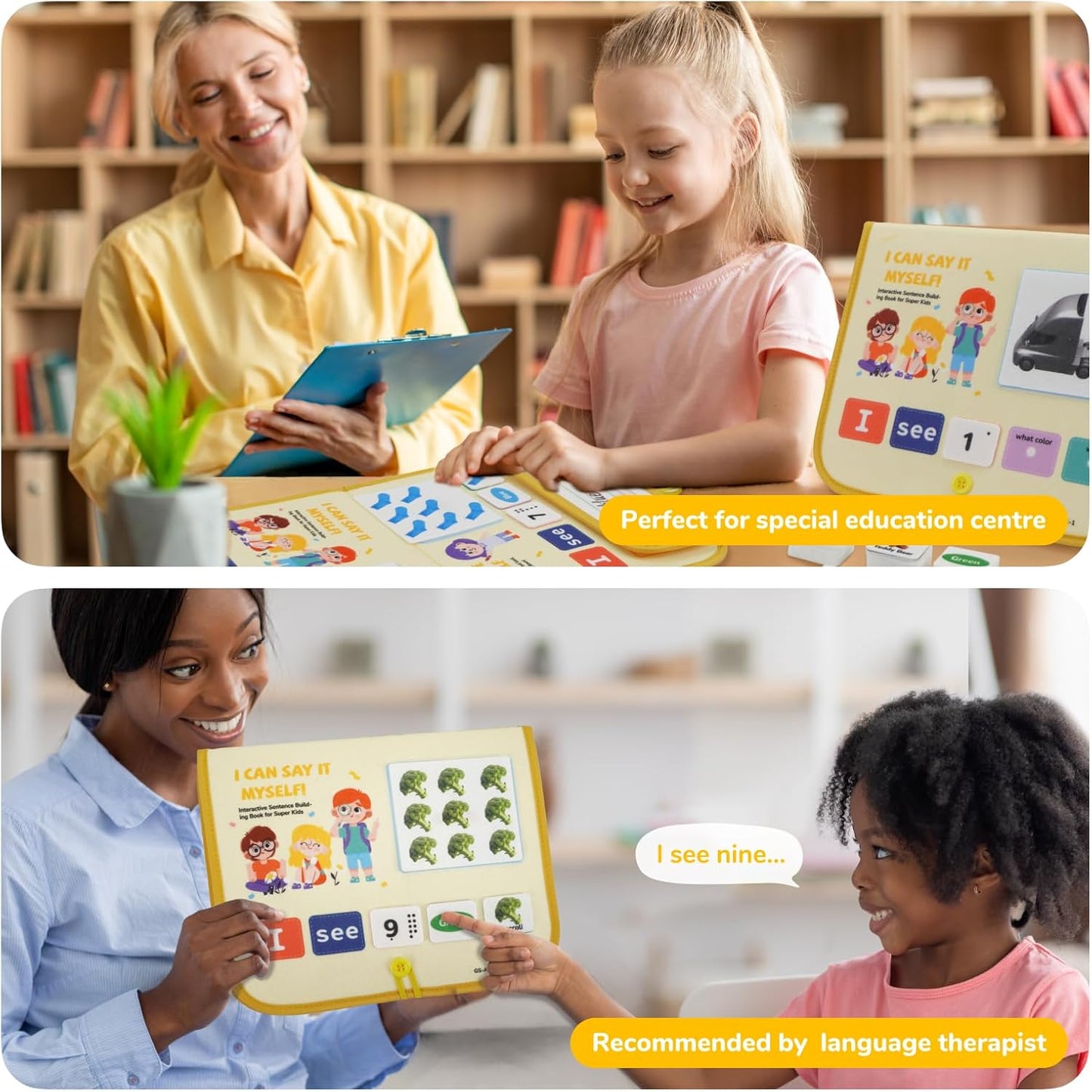 CHEFAN Sentence Building for Kids,Speech Therapy Learn to Read,Sight Word Games,Sentence Building Games Special Education for Preschool Kindergarten Classroom