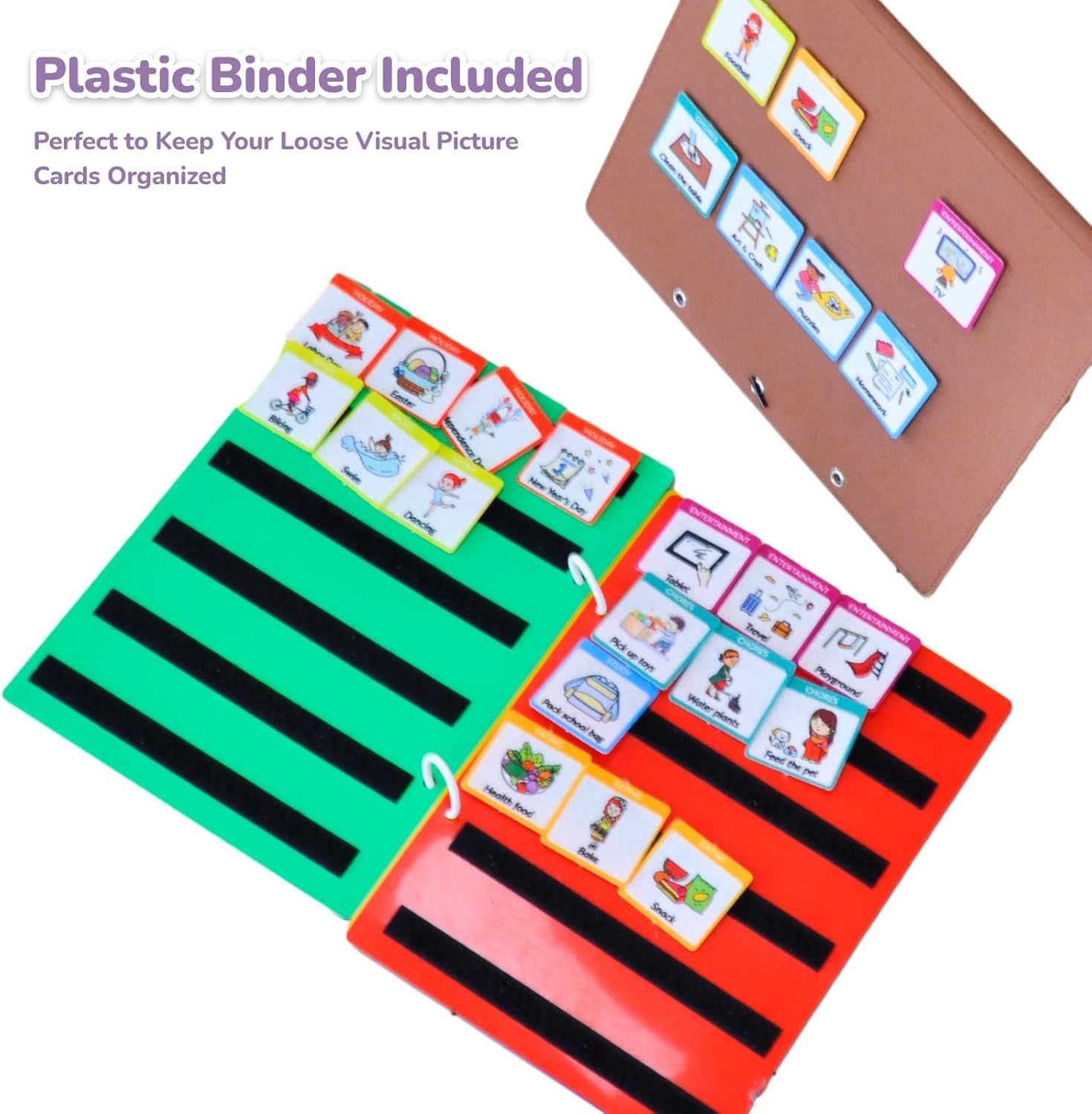 CHEFAN Visual Schedule for Kids Chore Chart, 3 in 1 Daily Schedule Board for Toddlers with 172 Cards, Morning Bedtime Routine Chart Communication Cards Autism Learning Materials for Home School