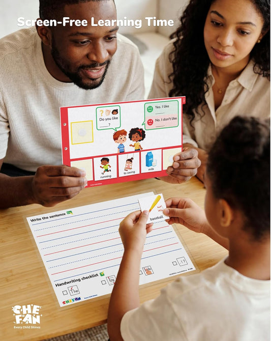 CHEFAN Sentence Building for Kids, Speech Therapy Learn to Read for Preschool Kindergarten, Fun Flash Cards for Classroom Must Haves, Special Education for Homeschool Supplies