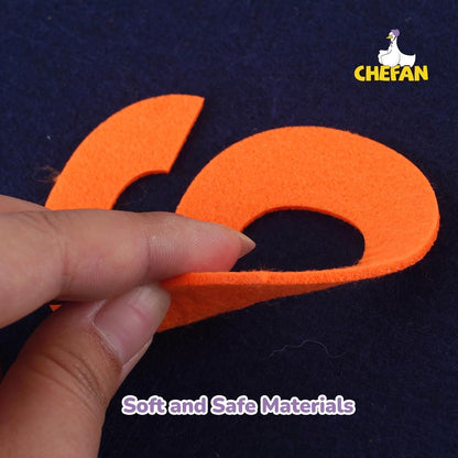 CHEFAN Felt Numbers for Kids, Felt Board Pieces, Precut Felt Story Pieces, Felt Figures, Number Learning Toy for Learning Counting, Math Counters for Preschool Kindergarten