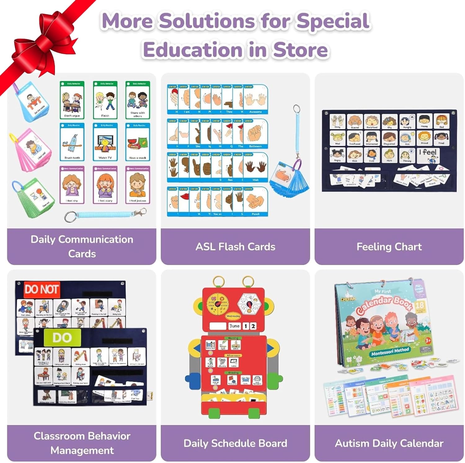 CHEFAN Feelings Chart Card,Autism Visual Behavior Management,Preschool Teacher Supplies,Daycare Essentials,Social Emotional Learning Activities,Calm Down Corner Classroom Supplies