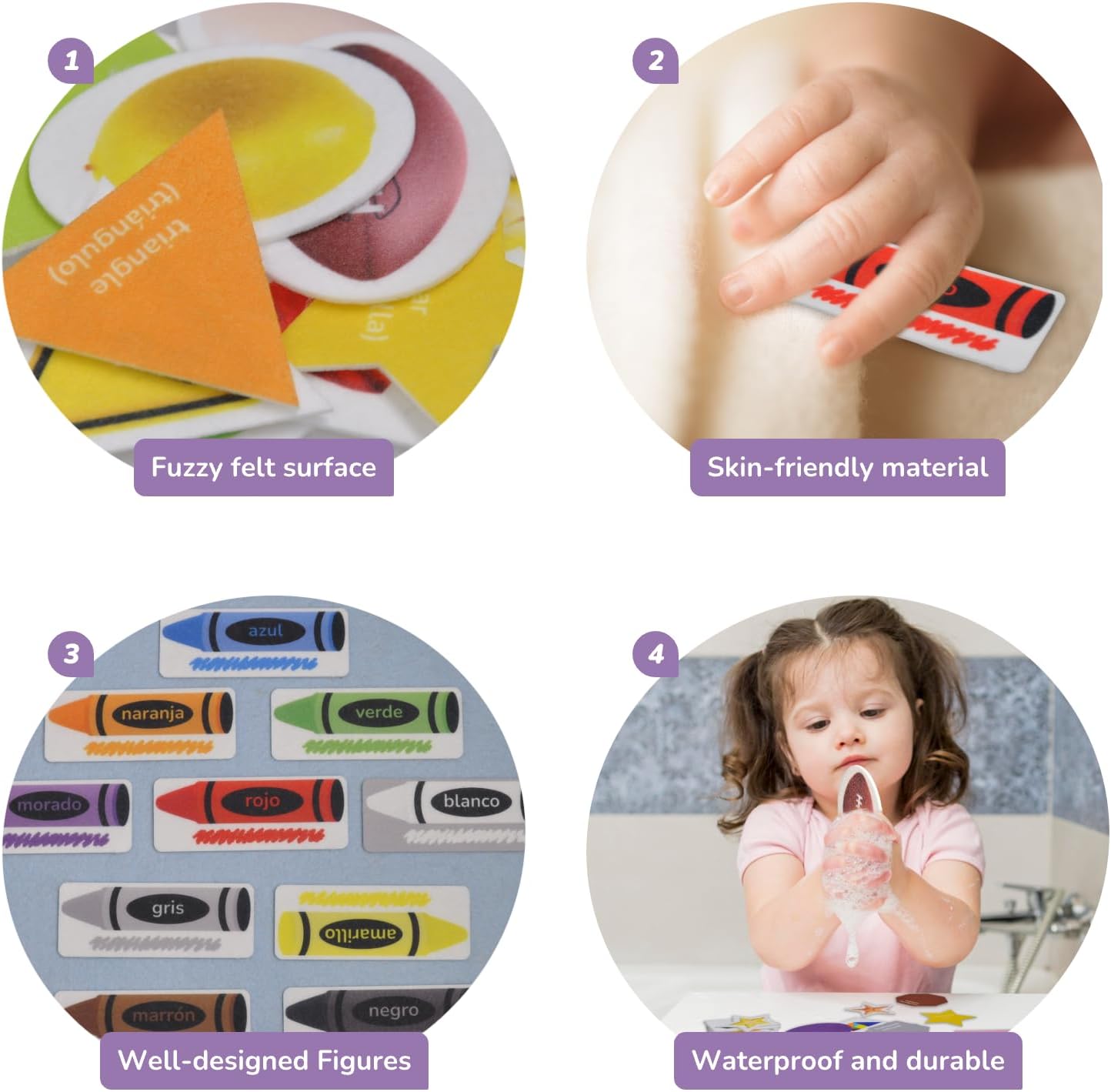 CHEFAN Felt Shape and Color Matching Game Set for Toddlers, Shape Sorter & Color Recognition, Shape Puzzles Learning Sorting Toys, Educational Montessori Toy for Preschool, 3+ Years Old Kids