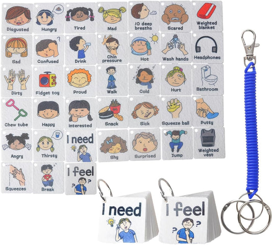 CHEFAN Feelings Chart Card,Autism Visual Behavior Management,Preschool Teacher Supplies,Daycare Essentials,Social Emotional Learning Activities,Calm Down Corner Classroom Supplies