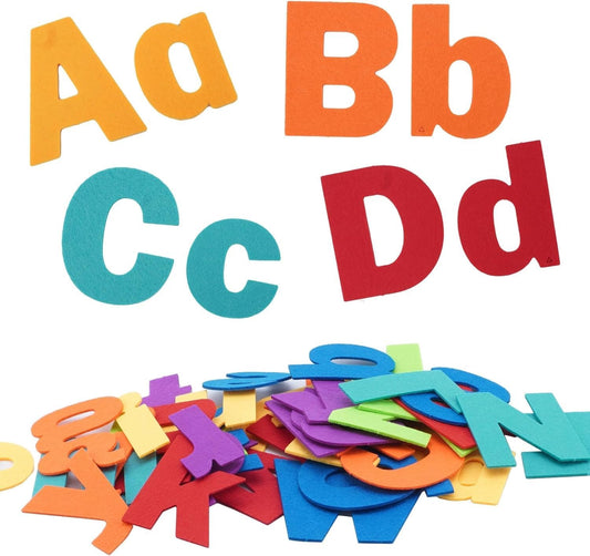 CHEFAN Felt Letters Alphabet for Kids, Felt Board Letter Pieces, Flannel Board Pieces, Precut Felt Story Pieces, 104 Pieces ABC Upper Lowercase Letters for Preschool Homeschool Learning