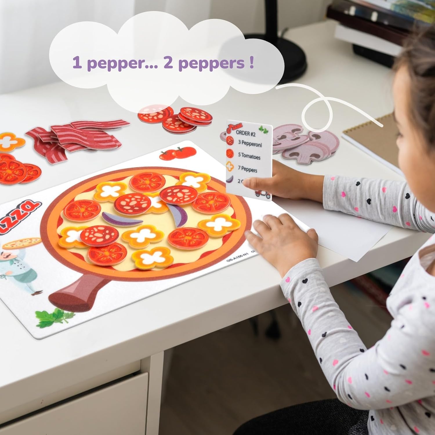 CHEFAN Pizza Counting Toddler Toys, Toddler Number Learning Toys, Preschool Math Games, Manipulatives for Preschool