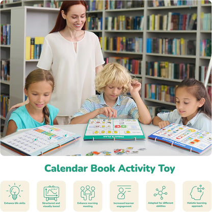CHEFAN Kids Calendar for Learning,My First Daily Calendar for Kids,All About Today Board,Days of The Week Calendar for Kids,Preschool Classroom Calendar Circle Time Calendar-Today, Monthly and Weather