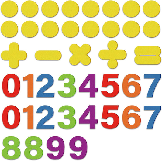 CHEFAN Felt Numbers for Kids, Felt Board Pieces, Precut Felt Story Pieces, Felt Figures, Number Learning Toy for Learning Counting, Math Counters for Preschool Kindergarten