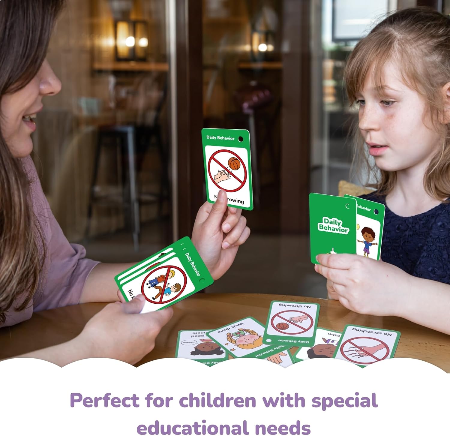 CHEFAN 110 PCS Autism Communication Cards for Speech Delay, Special Needs Visual Aid Language Learning Cue Cards Special Ed Feelings Emotions Flash Cards for Autism Communication