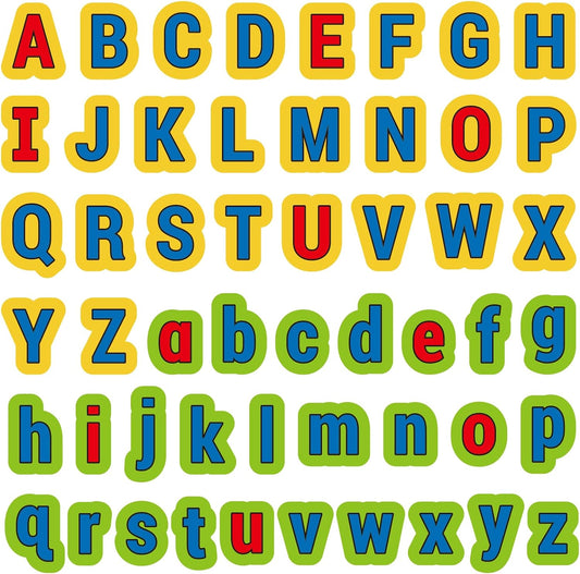 CHEFAN Felt Alphabets Letters,ABC Learning Toys,26 Lowercase & 26 Uppercase Letters Spelling Learning Toys Games for Preschool,Educational Kindergarten Learning Activities 3+ Years Old