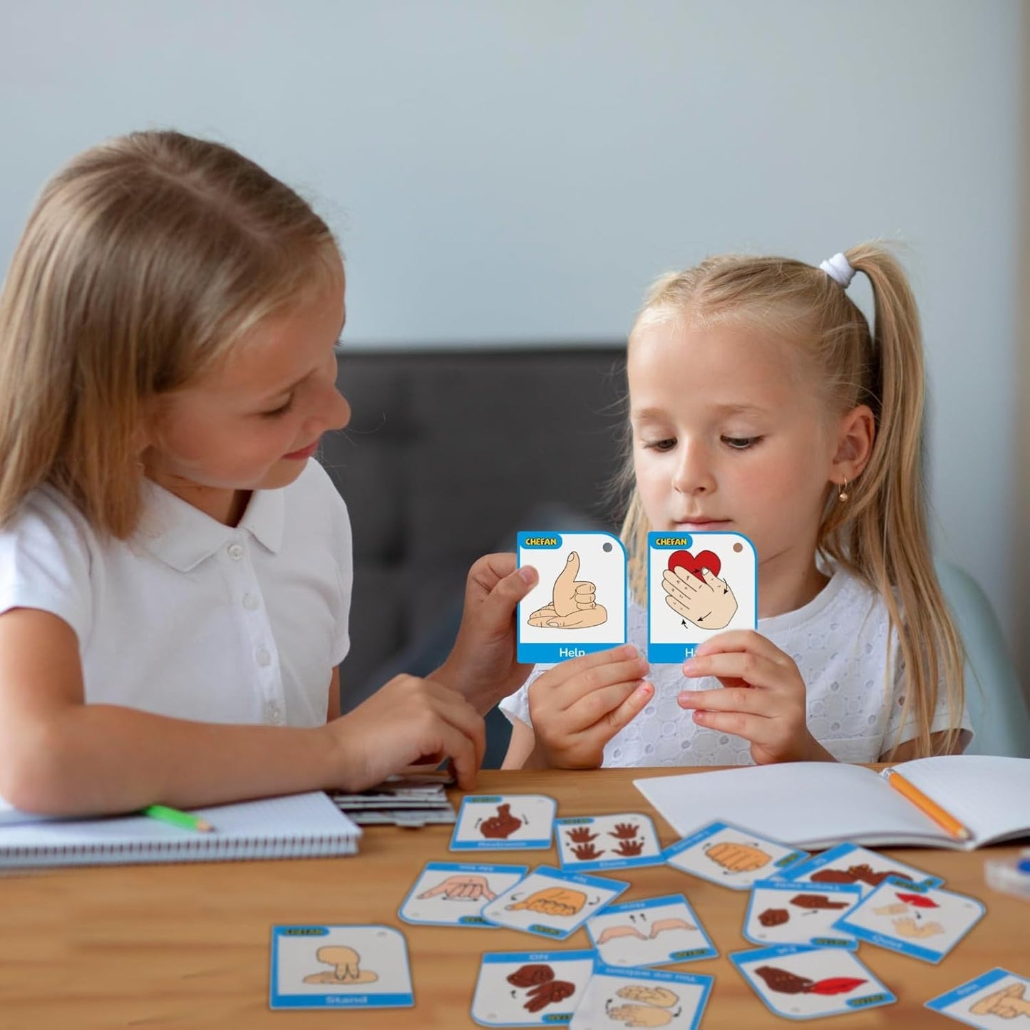 CHEFAN ASL Flash Cards,American Sign Language Flash Cards for Kids,Toddlers and Beginners,Learn Sign Language for Beginners