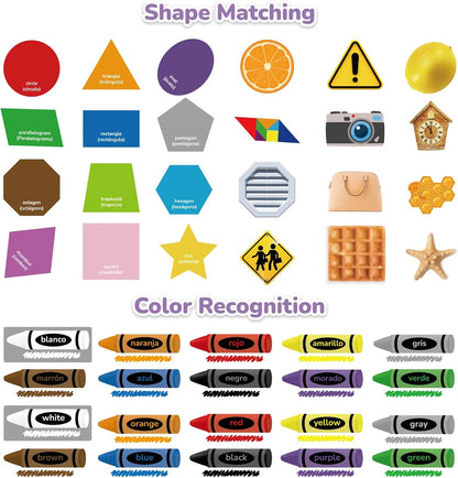CHEFAN Felt Shape and Color Matching Game Set for Toddlers, Shape Sorter & Color Recognition, Shape Puzzles Learning Sorting Toys, Educational Montessori Toy for Preschool, 3+ Years Old Kids