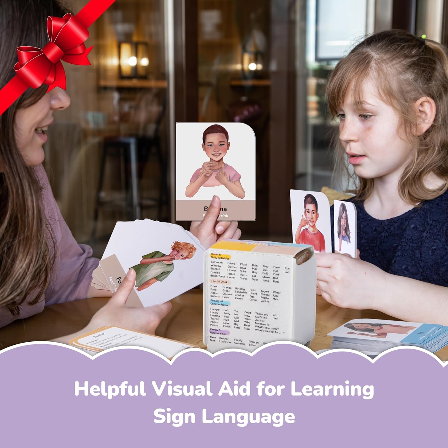 CHEFAN ASL Flash Cards, 101 American Sign Language Flash Cards for Beginners, Kids, Teens and Adults